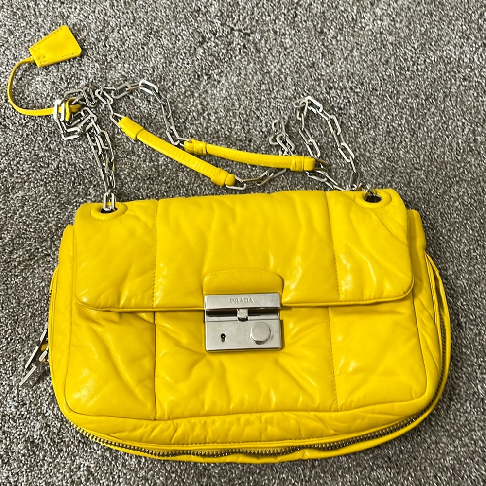 Prada nappa bomber girasole bag
